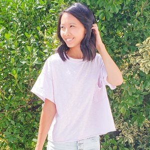 NWOT Light Pink/Lilac Pocket Tee